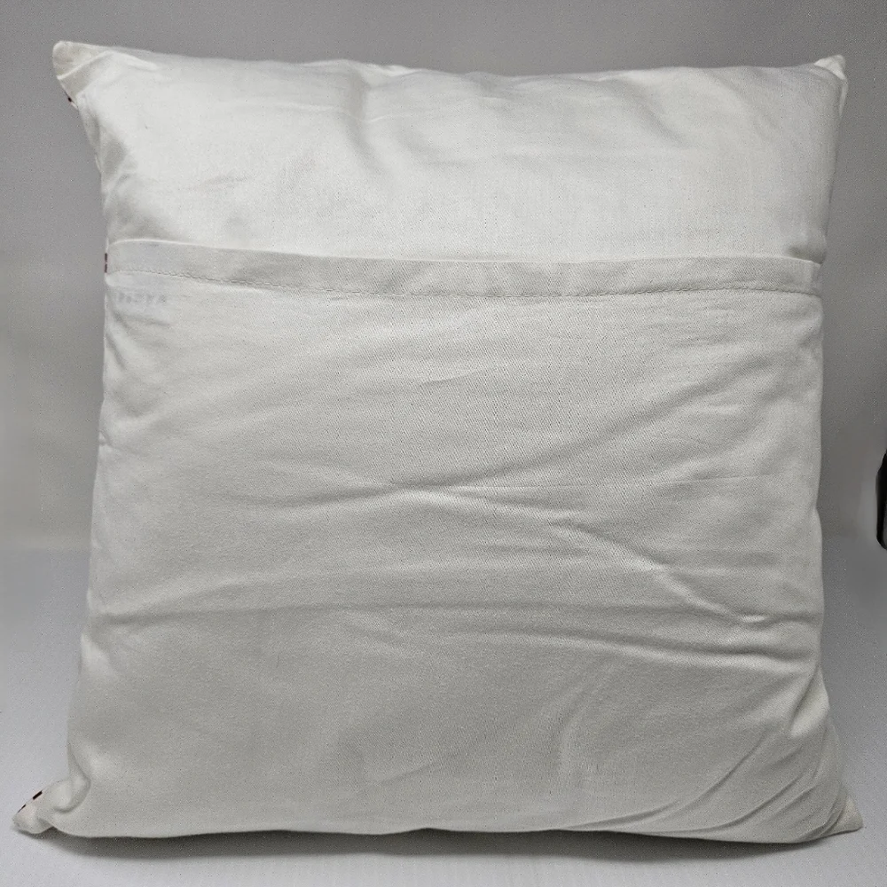 Modern Design Throw Pillows Removable Cotton Covers Red White 15 x 15 Square
